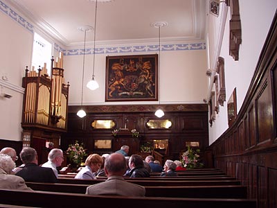 Interior of the Unitarian Chapel, Shrewsbury