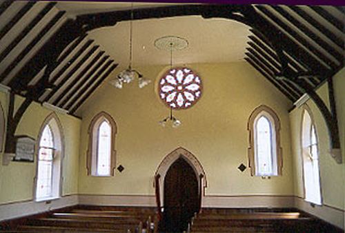 Interior of Whixall Congregatonal (now URC) Chapel
