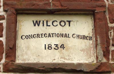 [former] Wilcott Congregational Chapel commemorative stone